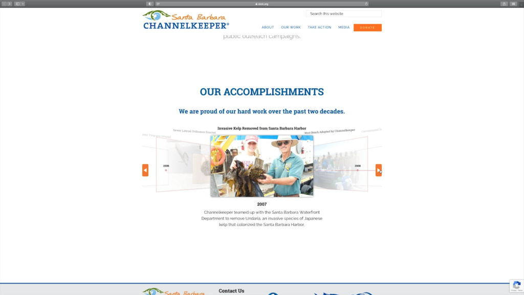 Interactive Website Design for Santa Barbara Channelkeeper