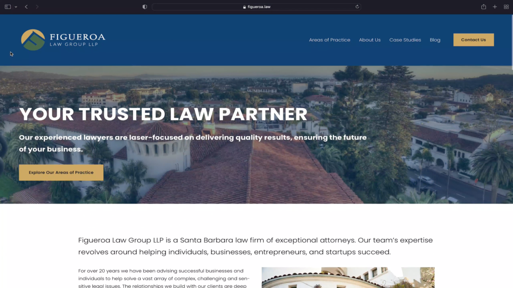 Website for Figueroa Law Group