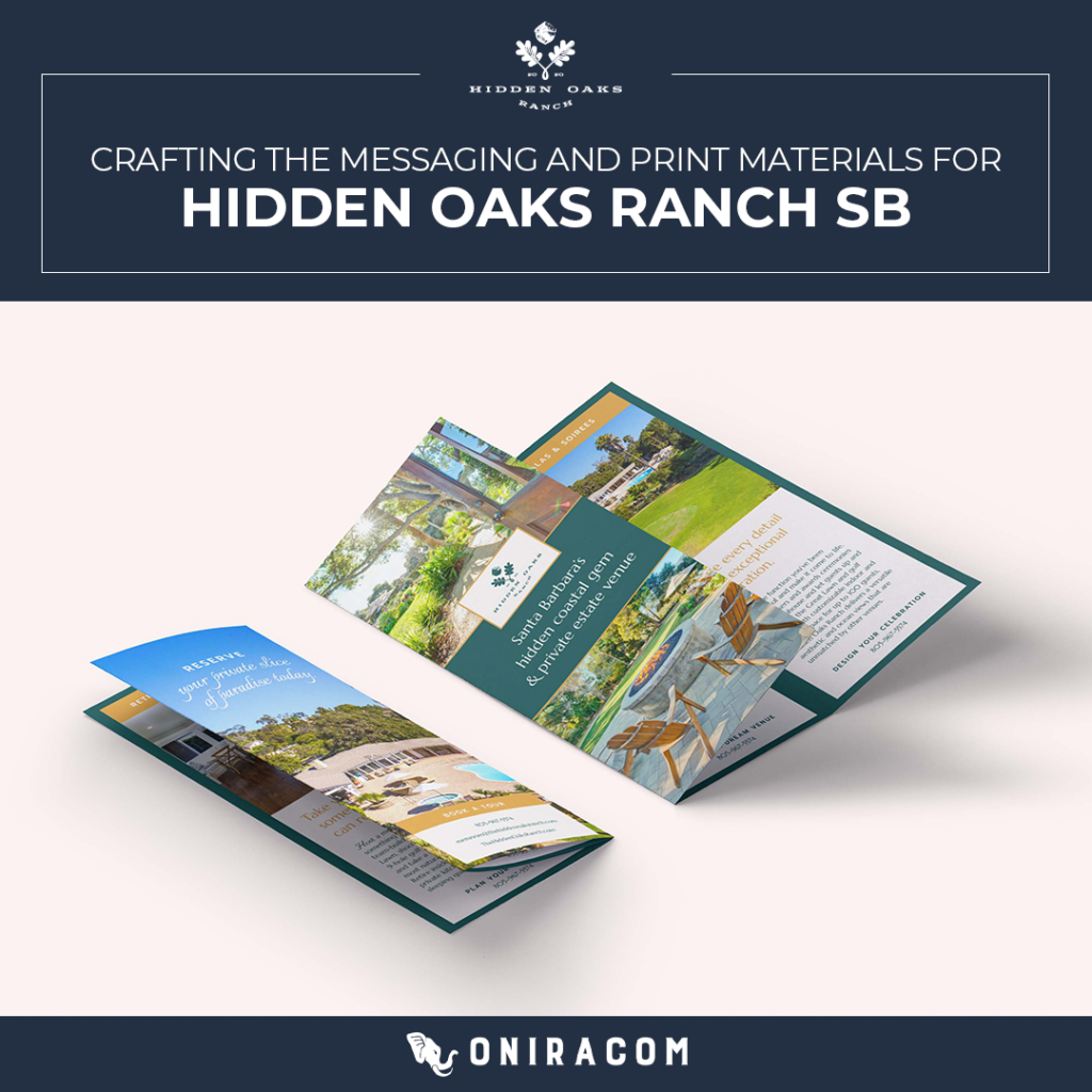 Print Materials for Hidden Oaks Ranch Santa Barbara