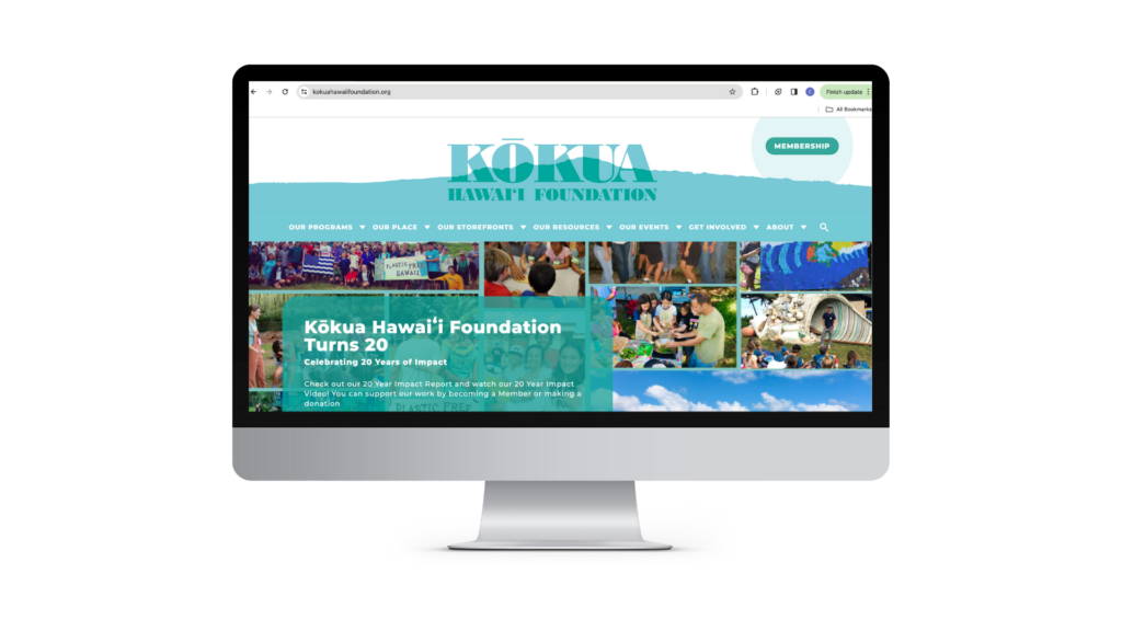 Website for Kōkua Hawai’i Foundation